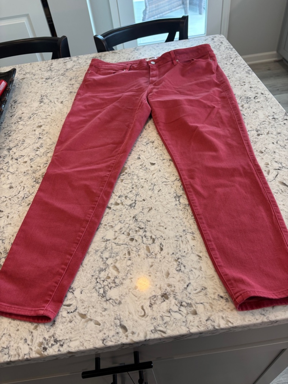 PAIGE Women's Rose-Red Skinny Jeans